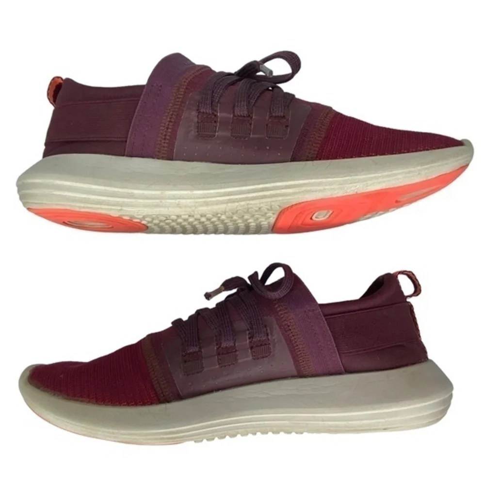 Under Armour Ua Vibe Shoes Burgundy Slip On‎ Athletic Sneakers Shoes